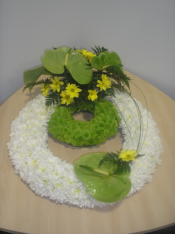 28 - Extra large double wreath tribute - Funeral and Remembrance Flowers