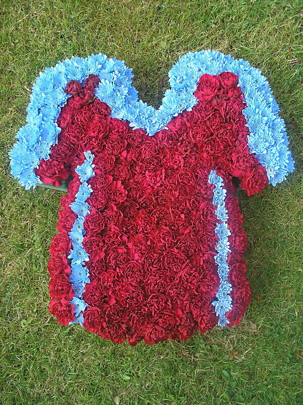 34 - Football tribute - Aston Villa - Funeral and Remembrance Flowers