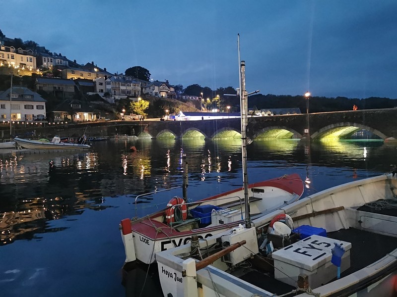 Night time reflections on the river 7 - Photos of Looe