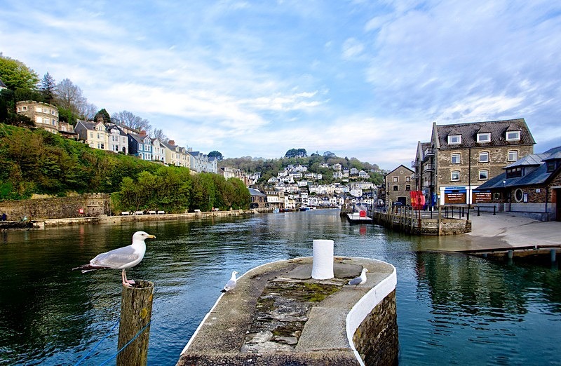 Looking up The River Looe from The Little Banjo Pier - Photos of Looe