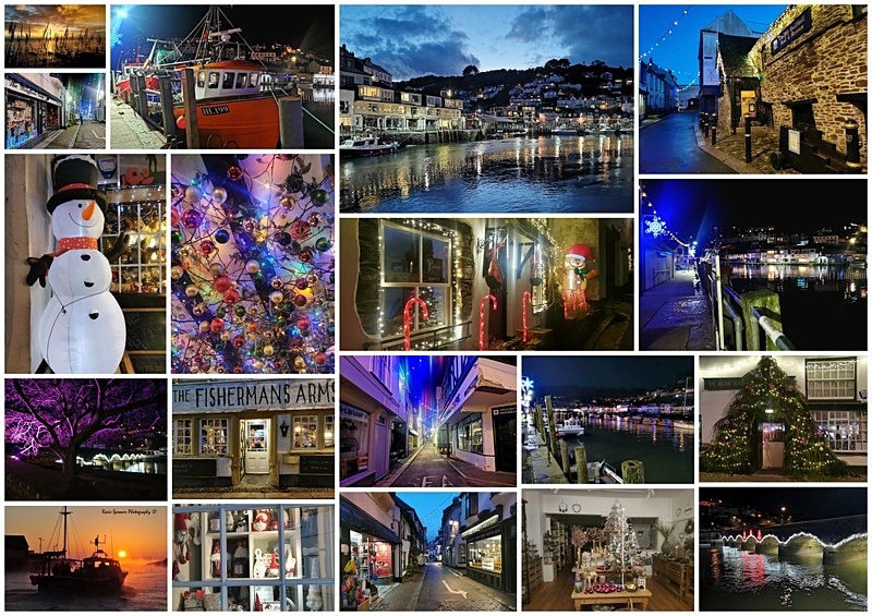 Christmas in Looe collage - Christmas and Autumn