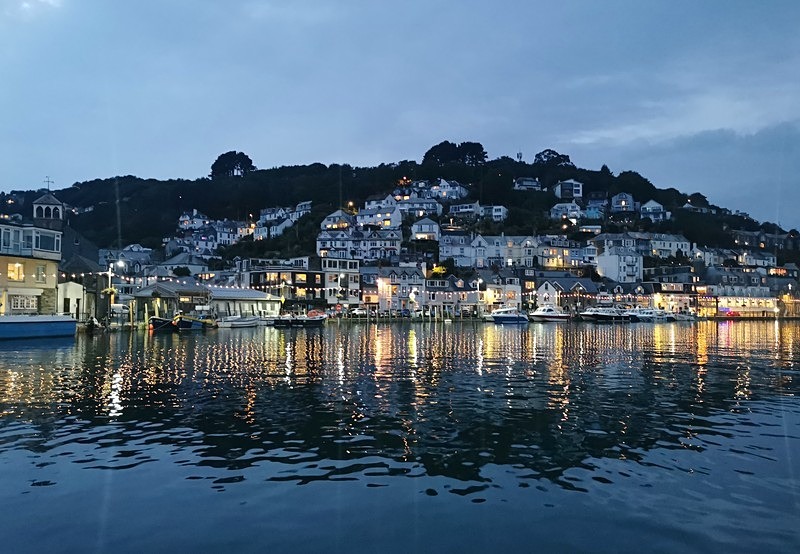 Night time reflections on the river - Photos of Looe