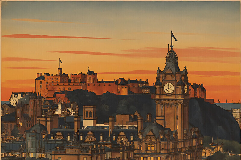 Edinburgh Castle Sunset - Edinburgh