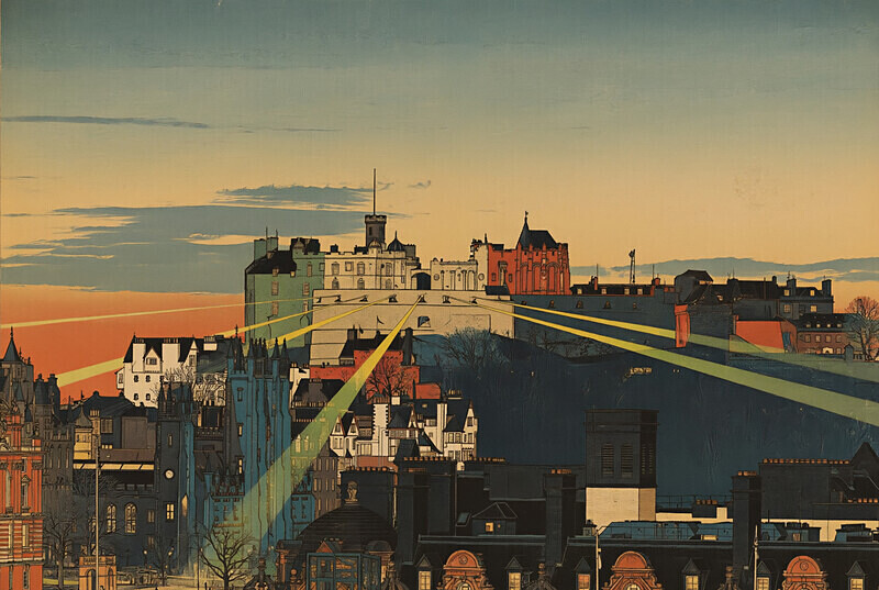 Edinburgh light show - Edinburgh