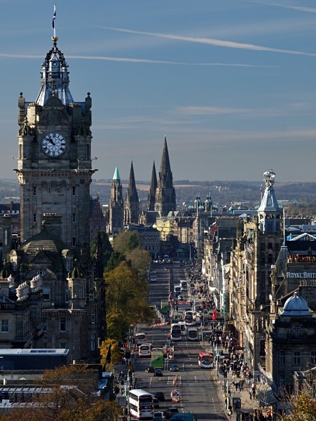 Prince's Street in Edinburgh, photographed by Roger Butterfield.