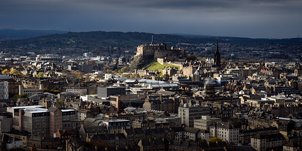 View of Edinburgh from Salisbury Crags, photographed by Roger Butterfield.