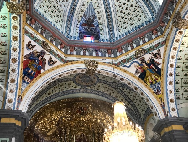 Santa María, cupola pendentives - Santa María Atlihuetzía, Tlaxcala