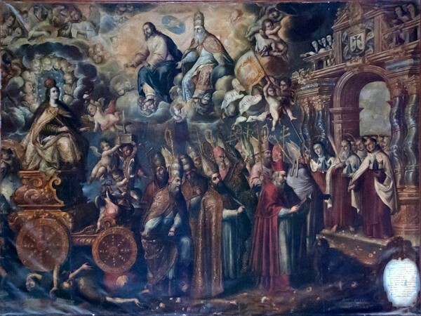 Nave painting, Triumph of the Church - El Carmen