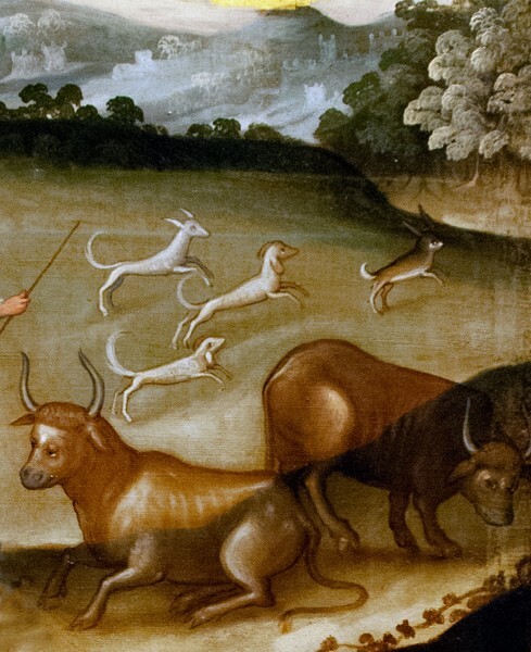 Europe, detail - Biombo (folding screen) with the Four Continents