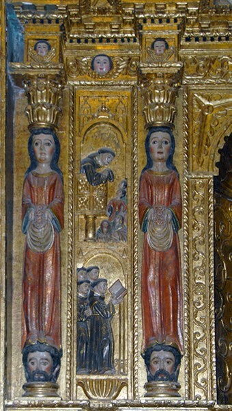 Left entrecalle scenes & terms - San Miguel Arcángel, nave San Antonio de Padua retablo