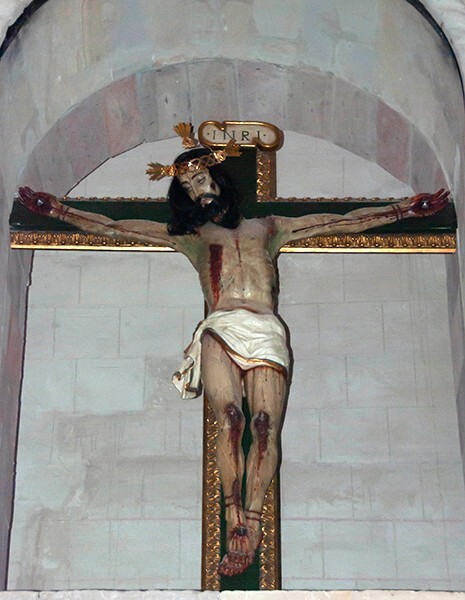 Santa María, nave niche Crucifixion - Santa María de la Paz, Zacatecas