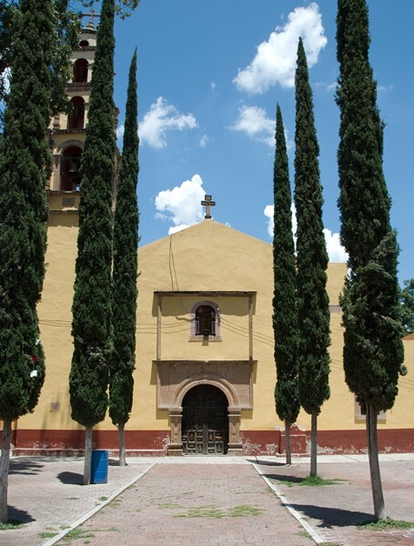 San Bernardino de Sena, façade & bell-tower - Tasquillo, Hidalgo