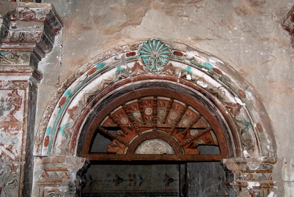 Santa Catarina, baptistry door detail - Ixtepeji, Oaxaca