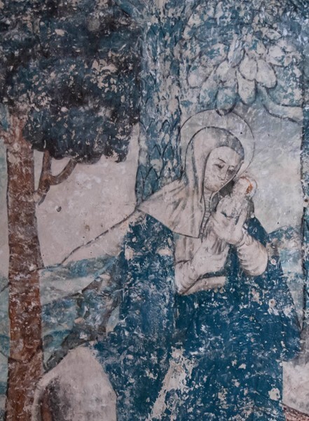 Flight into Egypt, detail - Cloister murals