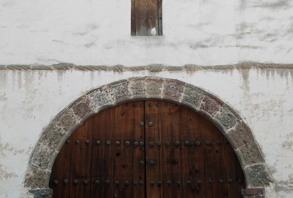 San Matías (capilla abierta), façade, main portal archivolt - Tepetomatitlan, Tlaxcala