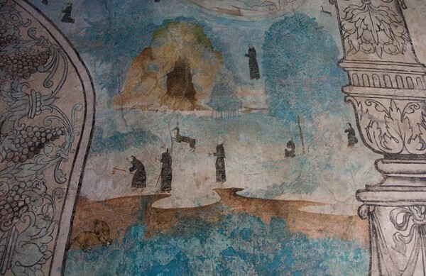 Lower cloister walk murals - San Juan Evangelista, convento