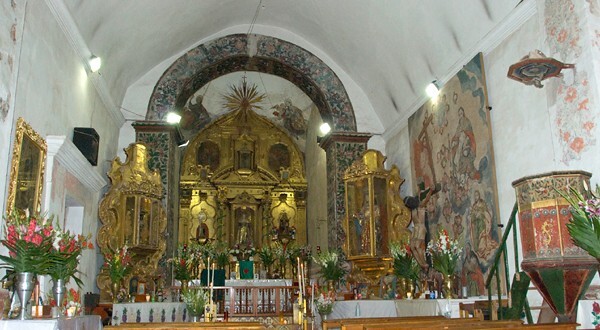 Santa Ana, nave & sanctuary - Santa Ana del Valle, Oaxaca