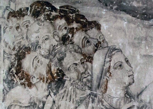 The Ascension of Christ, detail - San Miguel Arcángel, sacristy murals