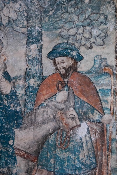 Flight into Egypt, detail - Cloister murals