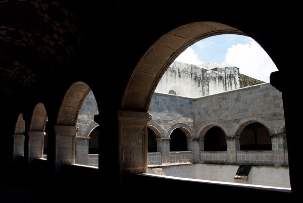 El Divino Señor, upper cloister walk - El Divino Señor, upper cloister ambulatory & stairwell murals