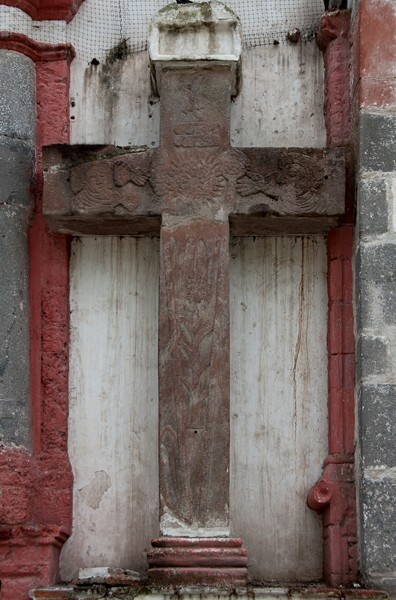 El Divinor Señor, façade, wall cross - Tizayuca, Hidalgo