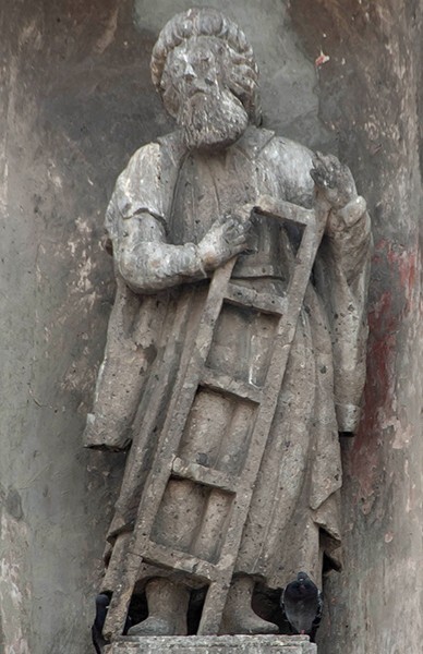 Façade sculpture, St. Lawrence - Nuestra Señora de la Soledad