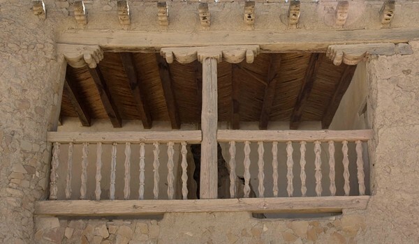 San Esteban, loggia, post & lintel windows - Acoma Pueblo, New Mexico