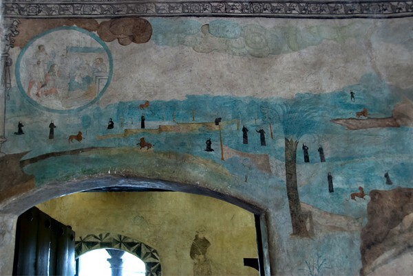 Lower cloister walk murals - San Juan Evangelista, convento