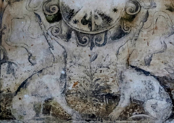 Santiago Matamoros, convento mural, Dominican dogs - Santiago Matamoros, church & cloister