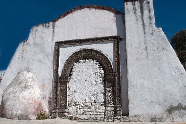El Calvario, ex-façade portal alfiz - Apizaquito, Tlaxcala