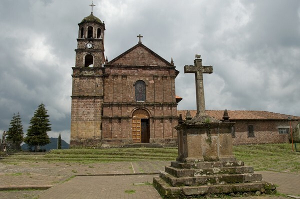 San Antonio, façade, bell-tower & atrial cross - San Antonio