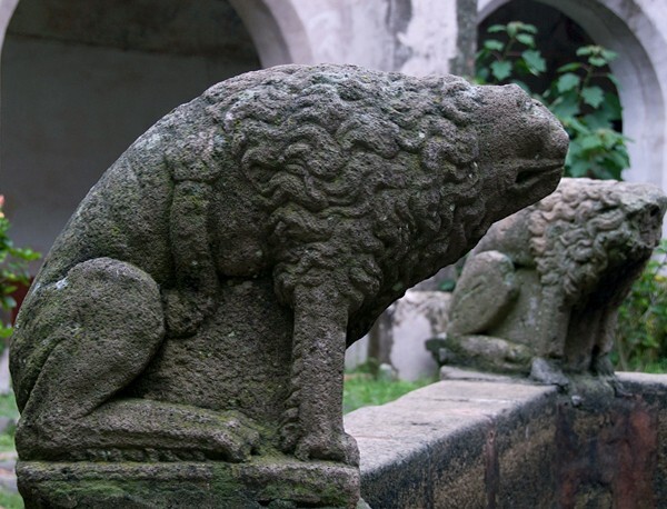 Santiago Apóstol, cloister fountain lions - Ocuituco, Morelos