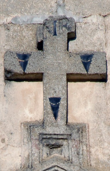 Façade relief, cross - San Agustín