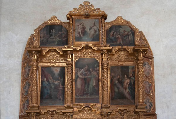 San Agustín, nave Los Desposorios altar, upper tiers - Acolman, México