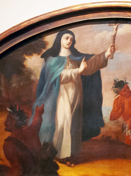 Preaching to the indigenous of the American Southwest, detail - María de Ágreda (Mary of Jesus of Ágreda)