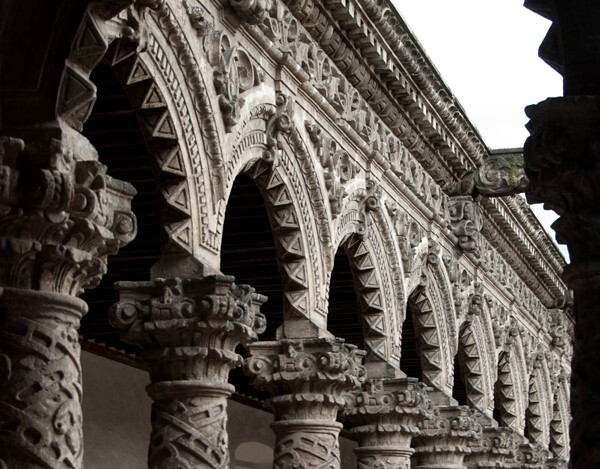 Upper cloister walk arches - La Merced (cloister)