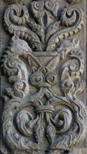 Chancel arch jamb, inner jamb relief - San Luis Obispo, capilla abierta
