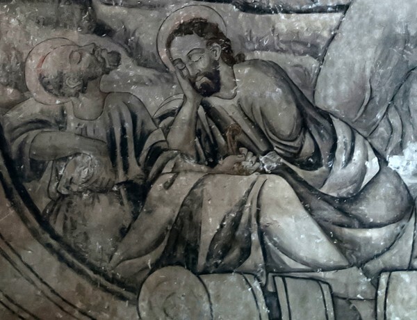 The Agony in the Garden, detail - San Miguel Arcángel, sacristy murals