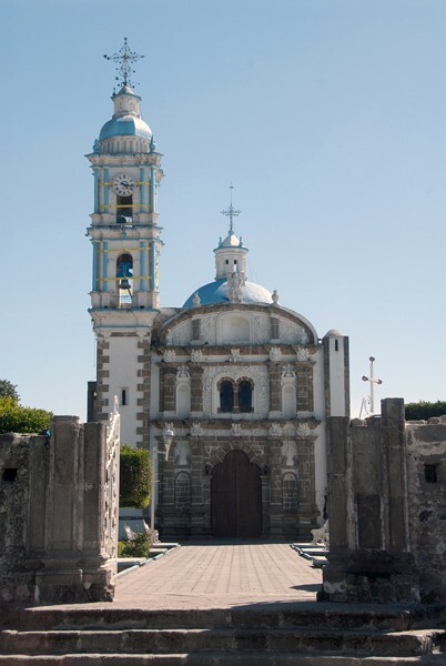 Nuestra Señora de Belén, façade & bell-tower - Atzitzimititlán, Tlaxcala