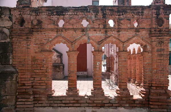 Tlaltenango, Zacatecas, Capilla de Veracruz, atrial wall - Tlaltenango, Zacatecas