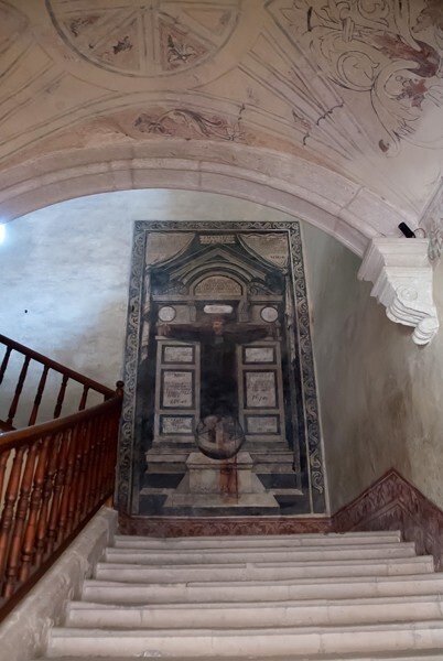 Cloister stairwell mural - Santa María Magdalena, cloister & convento