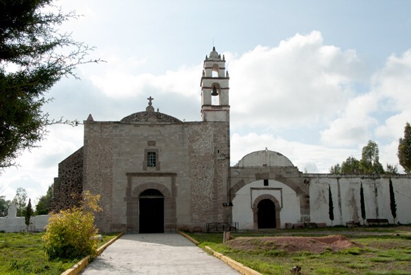 Façade, bell-tower & open chapel - San Juan Bautista