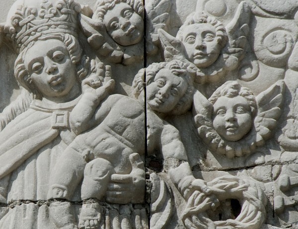 Façade relief detail, Our Lady of Ransom - La Merced