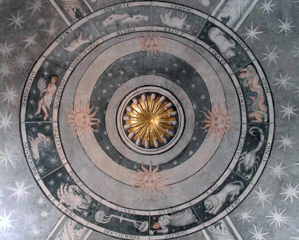 San Agustín, sacristy ceiling, zodiac signs - San Agustín