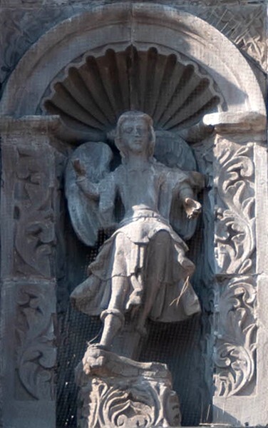 Façade, second tier (left), St. Michael - La Soledad