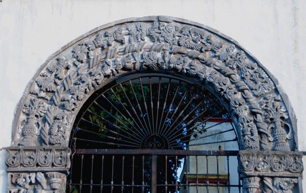 San Juan Bautista, North atrial gate, archivolt - Coyoacán