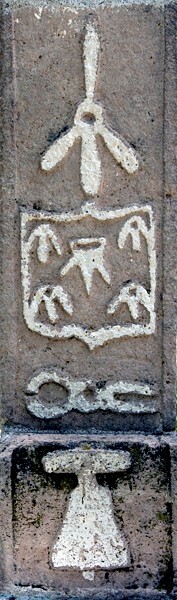 La Asunción, atrial cross, shaft details - Tlapanaloya, México