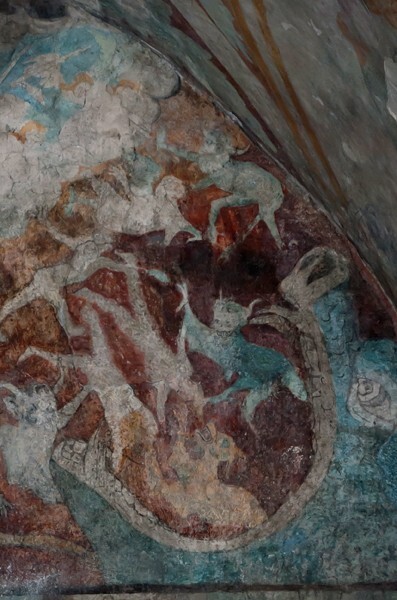 Santa María, presbytery mural, Last Judgement, Leviathon & the Damned - Santa María, presbytery & choir loft murals