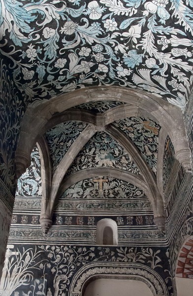 El Divino Señor, lower cloister walk, testera groin vault - El Divino Señor, lower cloister ambulatory murals