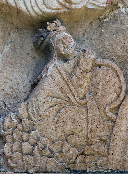 Architrave detail (left), Queen Isabel of Spain - San Martín, porciúncula portal